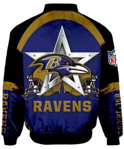 Baltimore Ravens Bomber Jacket Graphic Player Running