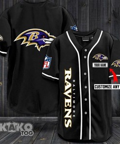 Baltimore Ravens Personalized Custom Name For You Baseball Jersey