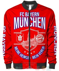 Bayern Munich Red Mia San Mia Bomber Jacket