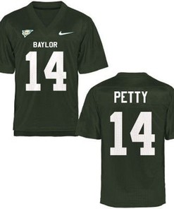 Baylor Bears #14 Bryce Petty Green Football Jersey