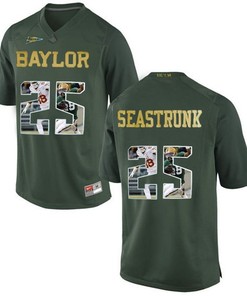 Baylor Bears Lache Seastrunk Green Printing Player Portrait Football Jersey