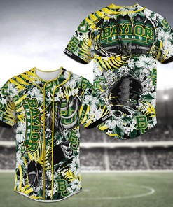 Baylor Bears NCAA Baseball Jersey Shirt Skeleton