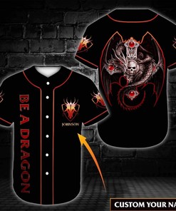 Be A Dragon Christian Lovers Custom Personalized Name Baseball Jersey