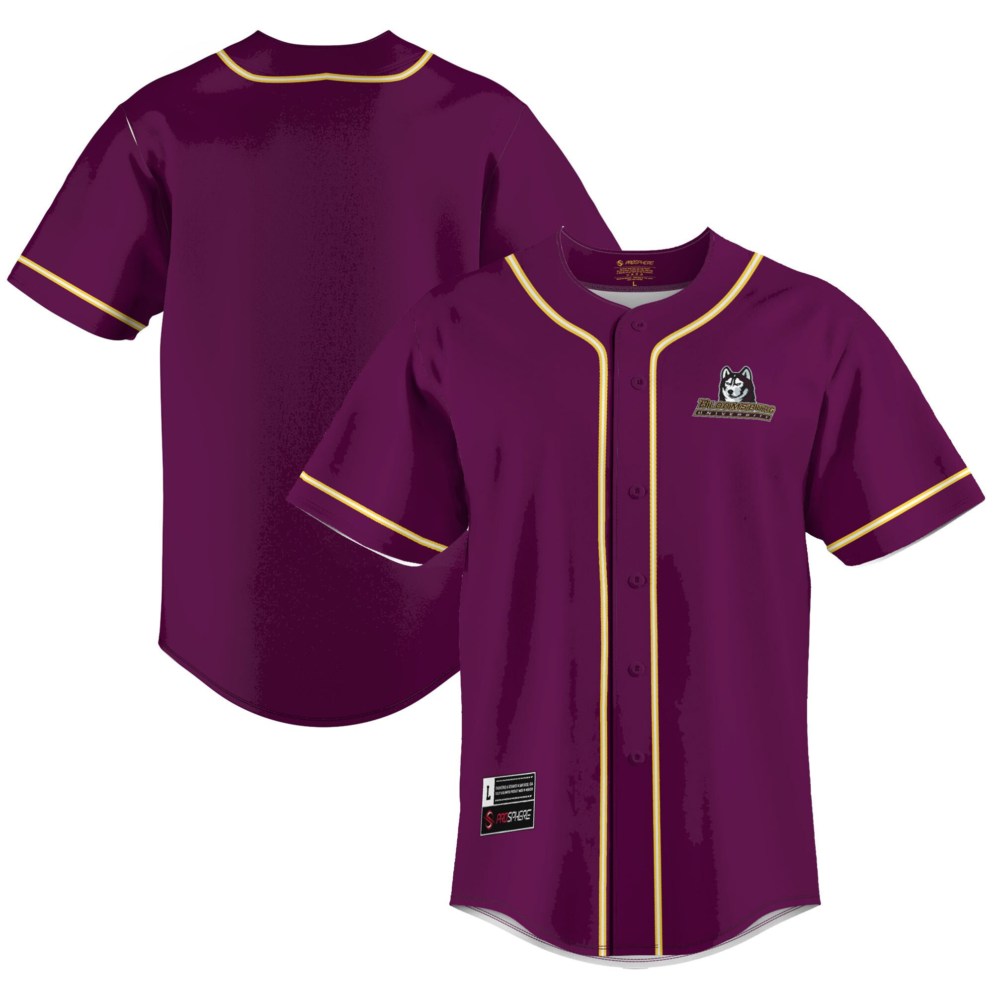 Bloomsburg Huskies Baseball Jersey - Maroon Ncaa