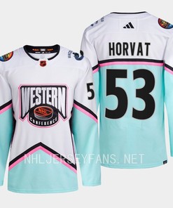 Bo Horvat 53 Vancouver Canucks 2023 All-Star Game Jersey White Equipment
