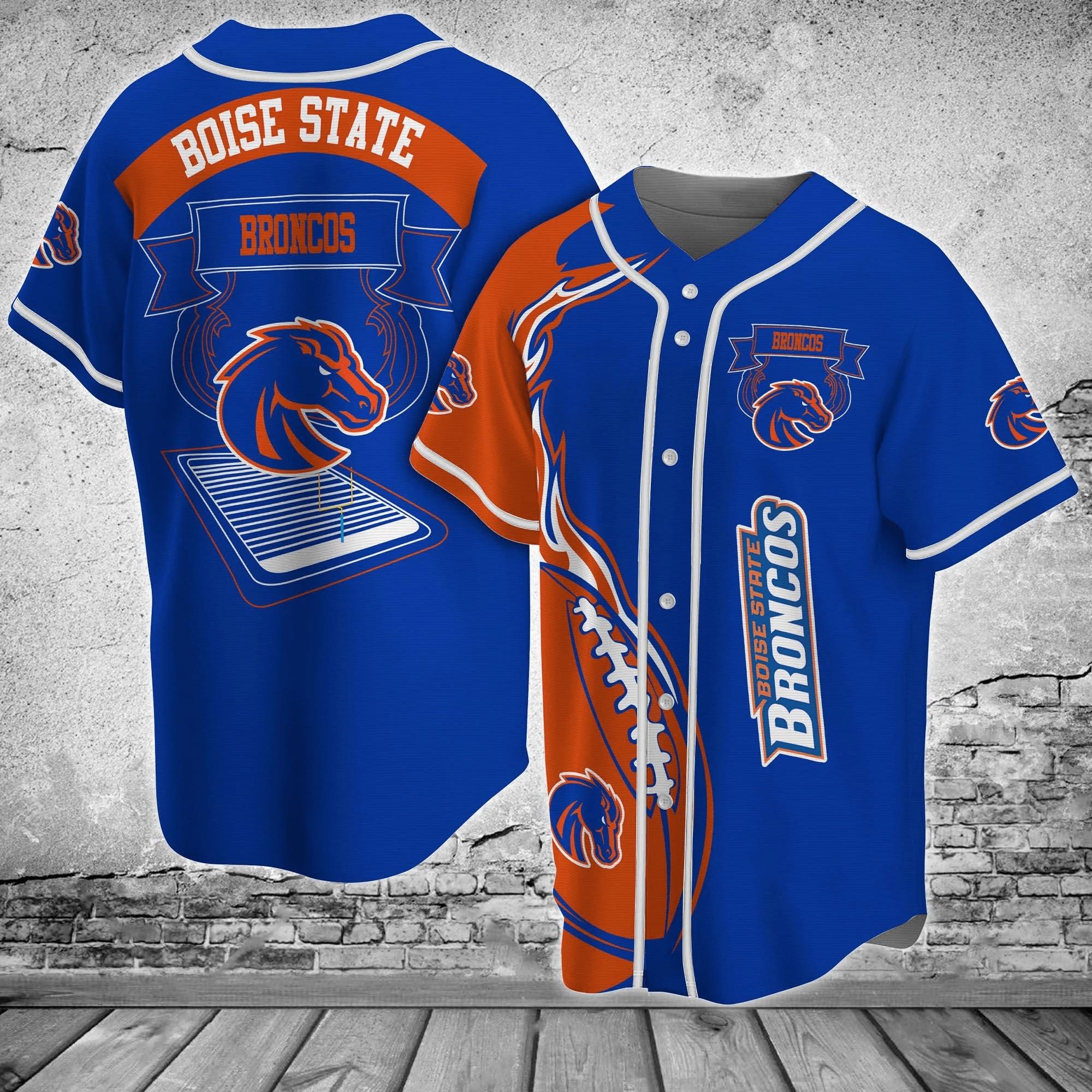 Boise State Broncos NCAA Baseball Jersey Shirt Classic