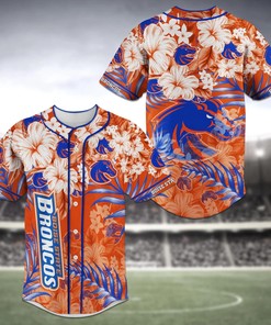 Boise State Broncos NCAA Baseball Jersey Shirt Flower