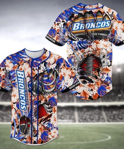 Boise State Broncos NCAA Baseball Jersey Shirt Skeleton