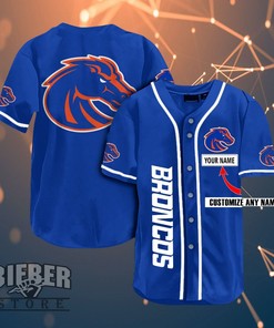 Boise State Broncos Personalized Name Ncaa Fans Team 3d Customization Gifts Baseball Jersey