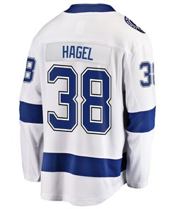 Brandon Hagel 38 Tampa Bay Lightning Stanley Cup 2023 Playoffs Patch Away Breakaway Men Jersey - White
