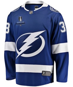 Brandon Hagel 38 Tampa Bay Lightning Stanley Cup 2023 Playoffs Patch Home Breakaway Men Jersey - Blue