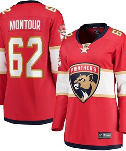 Brandon Montour Florida Panthers Women's Home Breakaway Player Jersey - Red Jersey