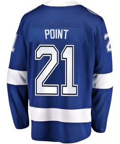 Brayden Point 21 Tampa Bay Lightning Stanley Cup 2023 Playoffs Patch Home Breakaway Men Jersey - Blue