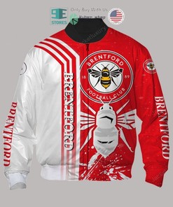 Brentford FC White Red Bomber Jacket