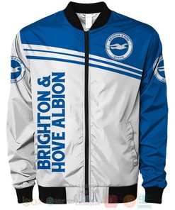 Brighton & Hove Albion FC White Blue Bomber Jacket V2