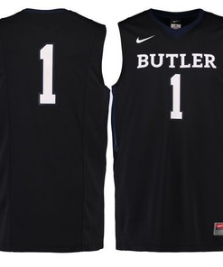 Butler Bulldogs #1 Black Basketball Jersey
