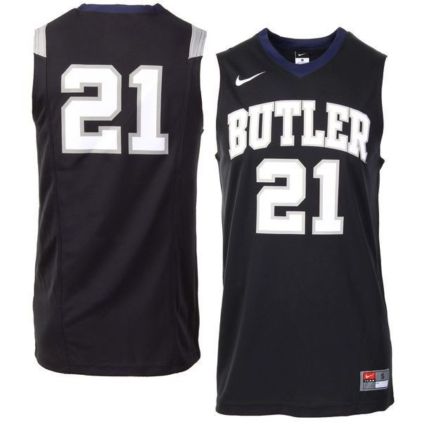 Butler Bulldogs #21 Black Basketball Jersey