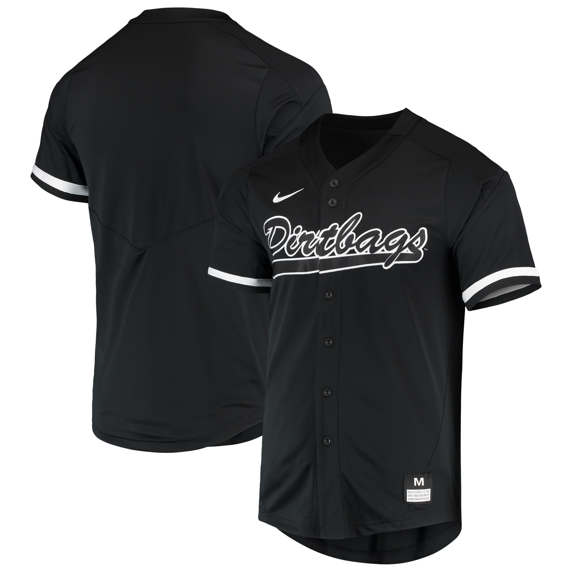 Cal State Long Beach The Beach Vapor Untouchable Elite Replica Full-button Baseball Jersey - Black Ncaa