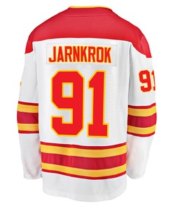 Calgary Flames Calle Jarnkrok 91 Away 2022 Stanley Cup Champions Breakaway Men Jersey - White