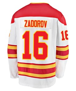 Calgary Flames Nikita Zadorov 16 Away 2022 Stanley Cup Champions Breakaway Men Jersey - White
