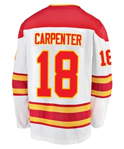 Calgary Flames Ryan Carpenter 18 Away 2022 Stanley Cup Champions Breakaway Men Jersey - White