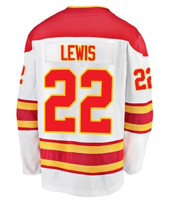 Calgary Flames Trevor Lewis 22 Away 2022 Stanley Cup Champions Breakaway Men Jersey - White