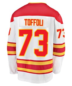 Calgary Flames Tyler Toffoli 73 Away 2022 Stanley Cup Champions Breakaway Men Jersey - White