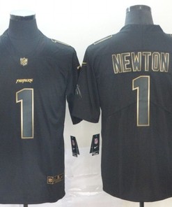 Can Newton #1 Carolina Newton Nfl Explosion Legendary Gold Black Jersey