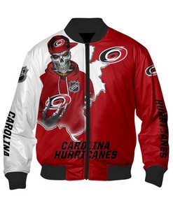 Carolina Hurricanes Varsity Jacket Skull