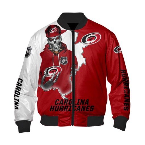 Carolina Hurricanes Varsity Jacket Skull