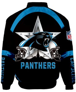 Carolina Panthers Bomber Jacket Graphic Player Running