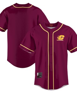 Central Michigan Chippewas Baseball Jersey - Maroon Ncaa