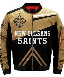 Cheapest Men's Bomber Jacket New Orleans Saints Jacket