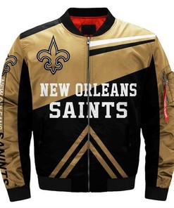 Cheapest Men's Bomber Jacket New Orleans Saints Jacket