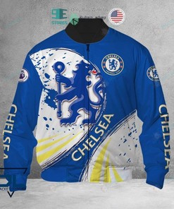 Chelsea FC Blue White Bomber Jacket