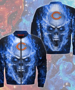 Chicago Bears Jacket Mens Skull Graphic