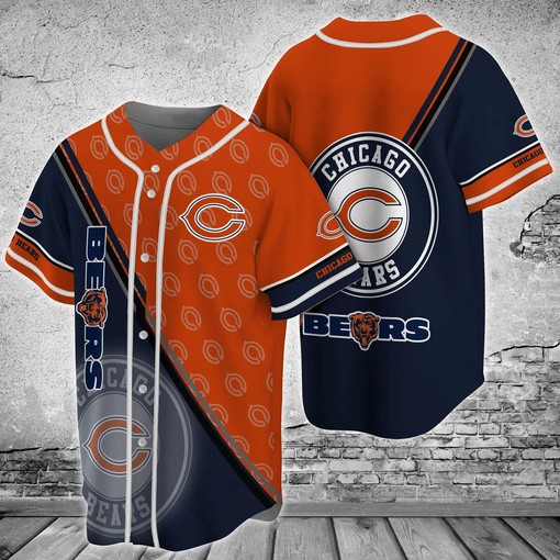 Chicago Bears NFL Baseball Jersey Shirt