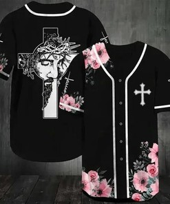 Christian Jesus God Flower Personalized 3d Baseball Jersey kv