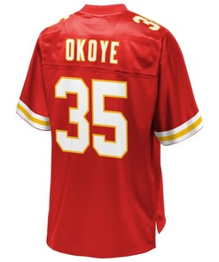 Christian Okoye Kansas City Chiefs Nfl Pro Line Retired Player Jersey - Red