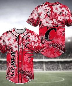 Cincinnati Bearcats NCAA Baseball Jersey Shirt Flower
