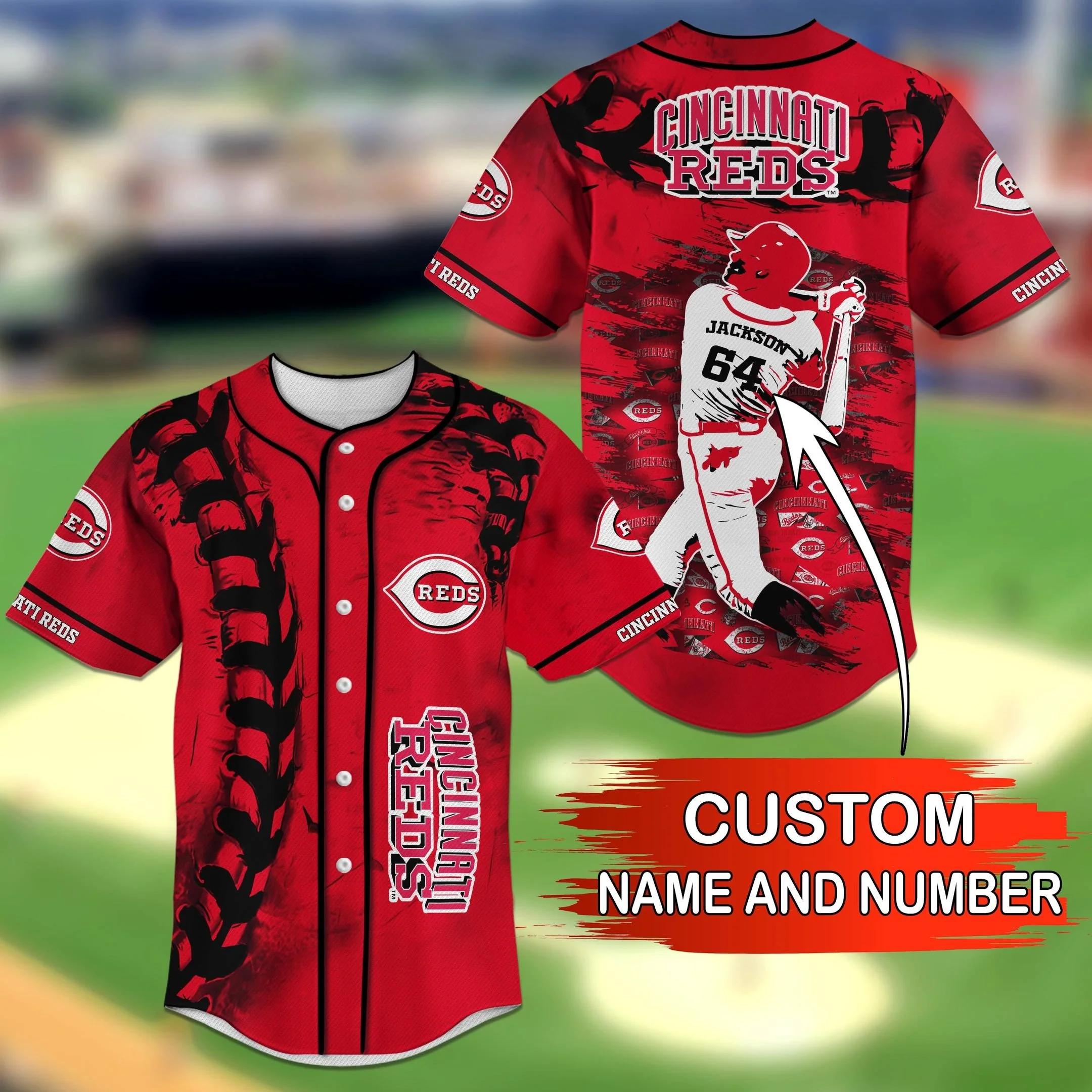 Cincinnati Reds MLB Personalized Name Number Baseball Jersey Shirt