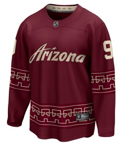 Clayton Keller 9 Arizona Coyotes Alternate 2022/23 Premier Breakaway Men Jersey - Garnet