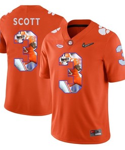 Clemson Tigers Orange Artavis Scott College Football Portrait Jersey