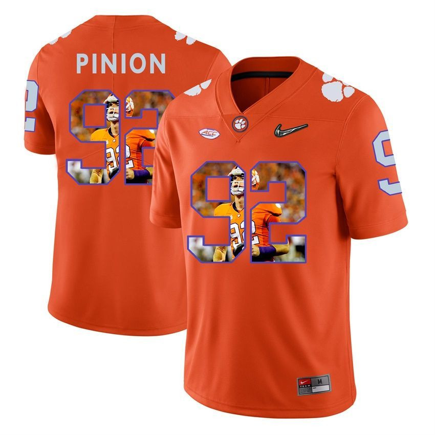 Clemson Tigers Orange Bradley Pinion College Football Portrait Jersey