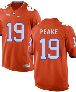 Clemson Tigers Orange Charone Peake Football Jersey