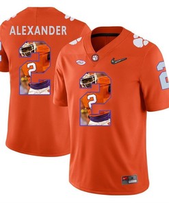 Clemson Tigers Orange Mackensie Alexander College Football Portrait Jersey
