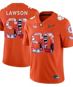Clemson Tigers Orange Shaq Lawson College Football Portrait Jersey
