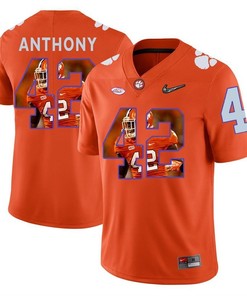Clemson Tigers Orange Stephone Anthony College Football Portrait Jersey