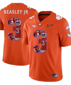 Clemson Tigers Orange Vic Beasley Jr. College Football Portrait Jersey