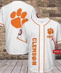Clemson Tigers Personalized Baseball Jersey 334